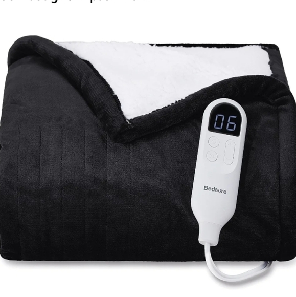 Black Heated Blanket New - Picture 1 of 15